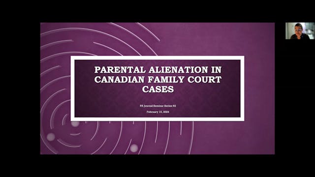 Seminar 2: PA in Canadian Court Cases