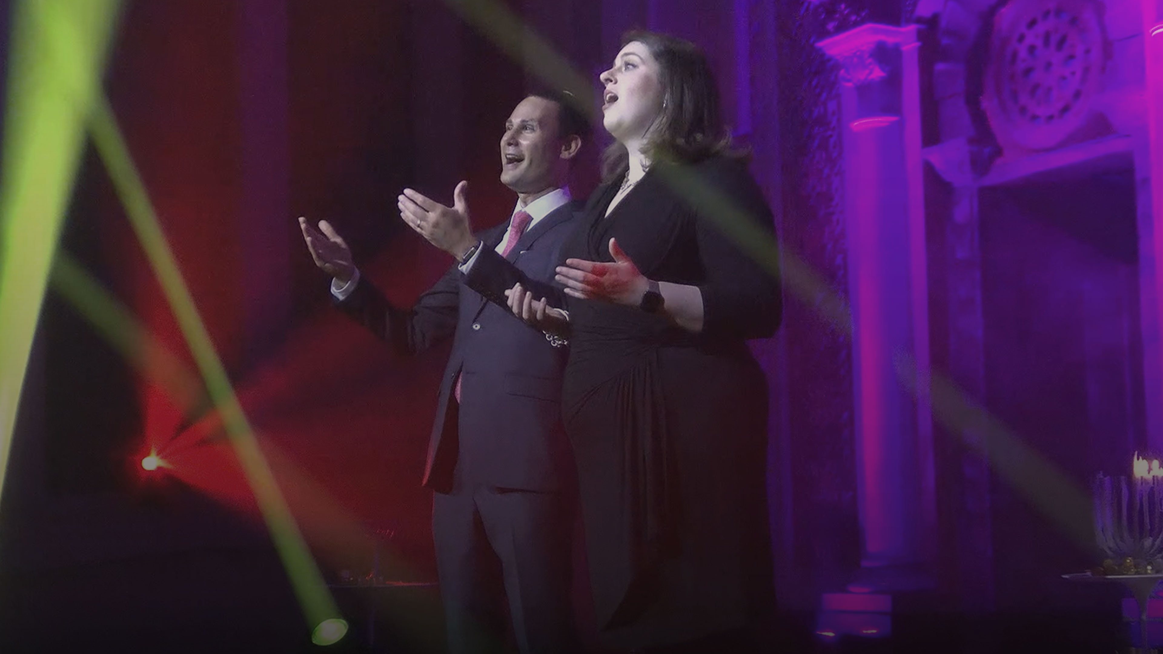 Cantors Schwartz and Davis Sing Hanerot Hallalu (“We Kindle These Lights”)
