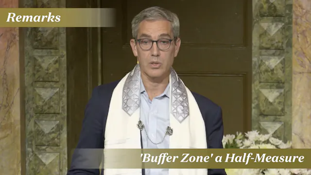 Rabbi Cosgrove: 'Buffer Zone' a Half-...