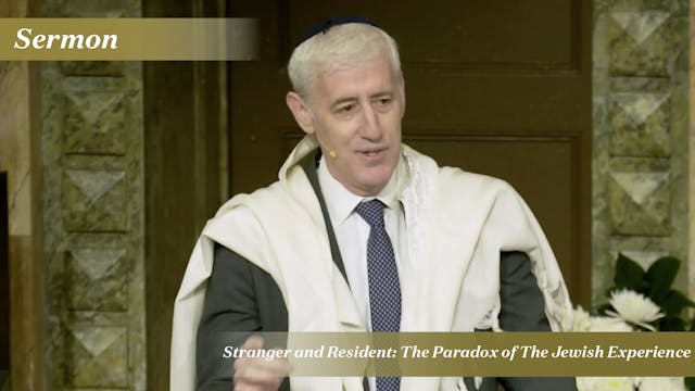 Rabbi Zuckerman: Stranger and Residen...