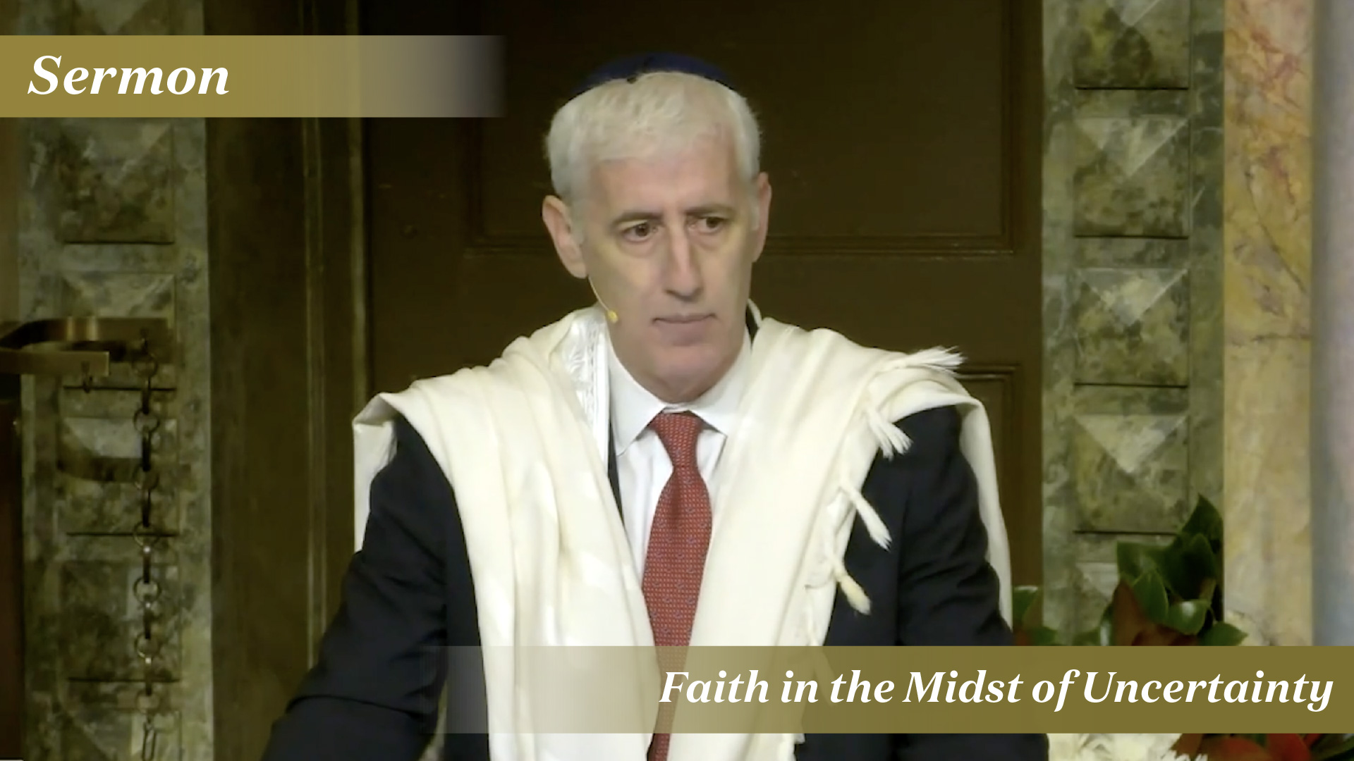 Rabbi Zuckerman: Faith in the Midst of Uncertainty (October 12, 2025)