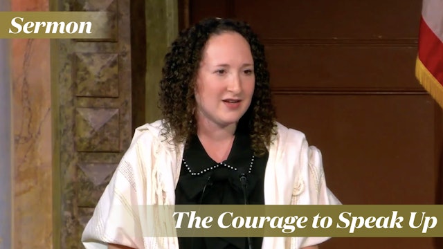 Rabbi Zauzmer: The Courage to Speak Up (October 27, 2023)