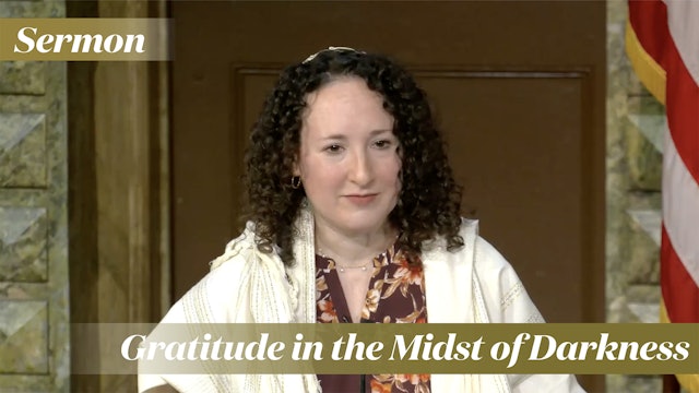 Rabbi Zauzmer: Gratitude in the Midst of Darkness (November 25, 2023)