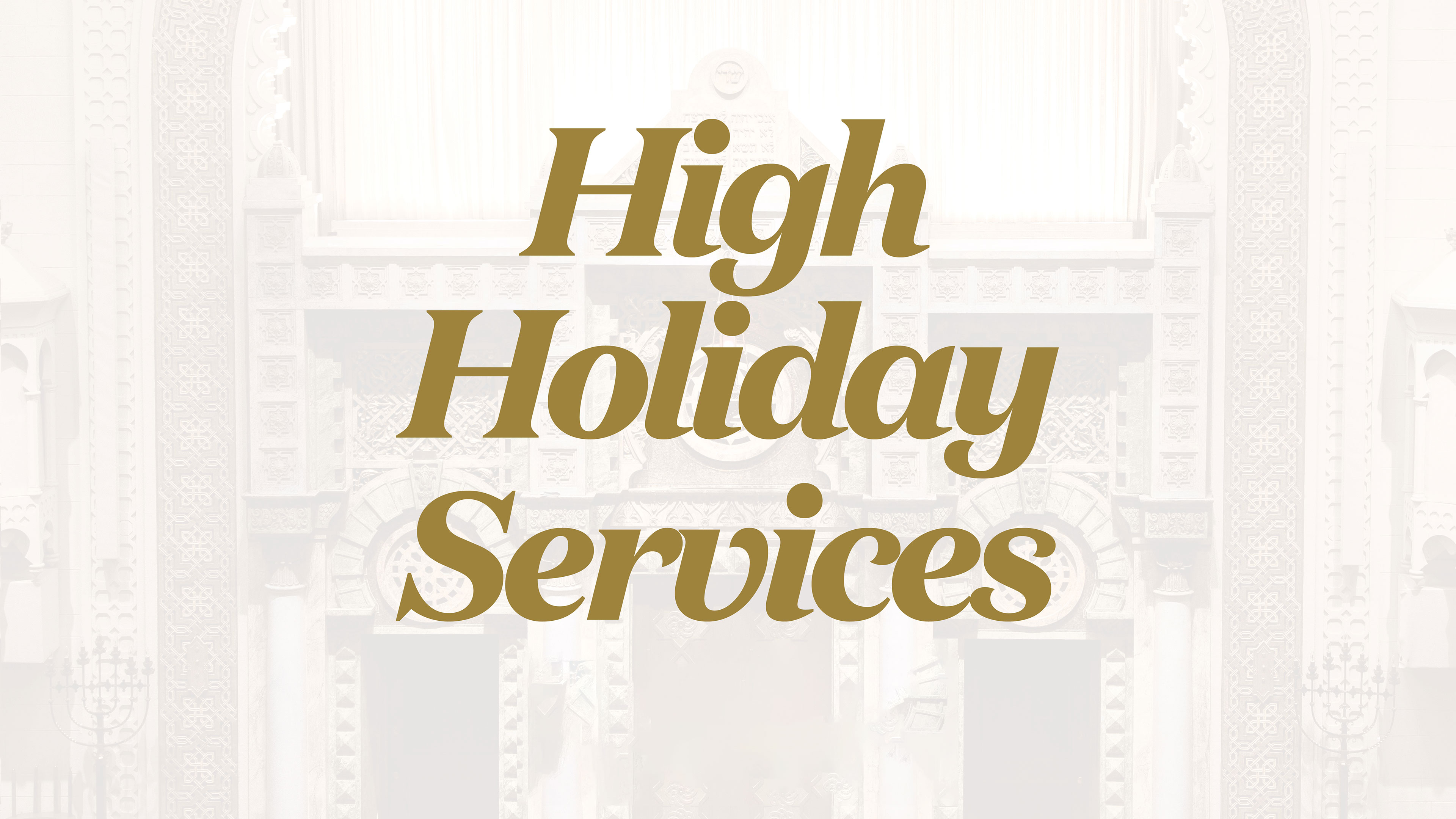 High Holiday Services