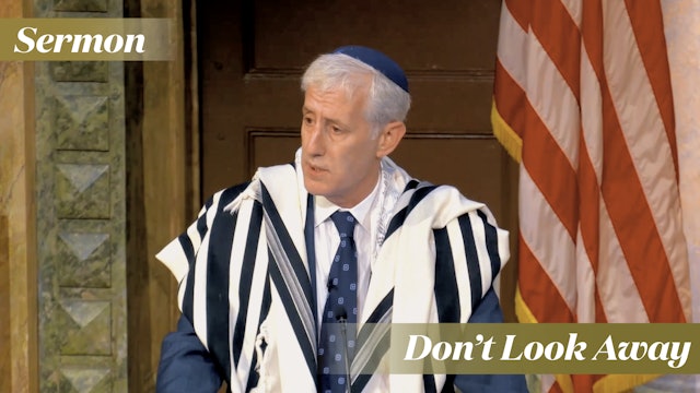 Rabbi Zuckerman: Don't Look Away (November 4, 2023)