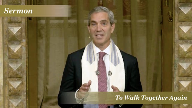 Rabbi Cosgrove: To Walk Together Agai...