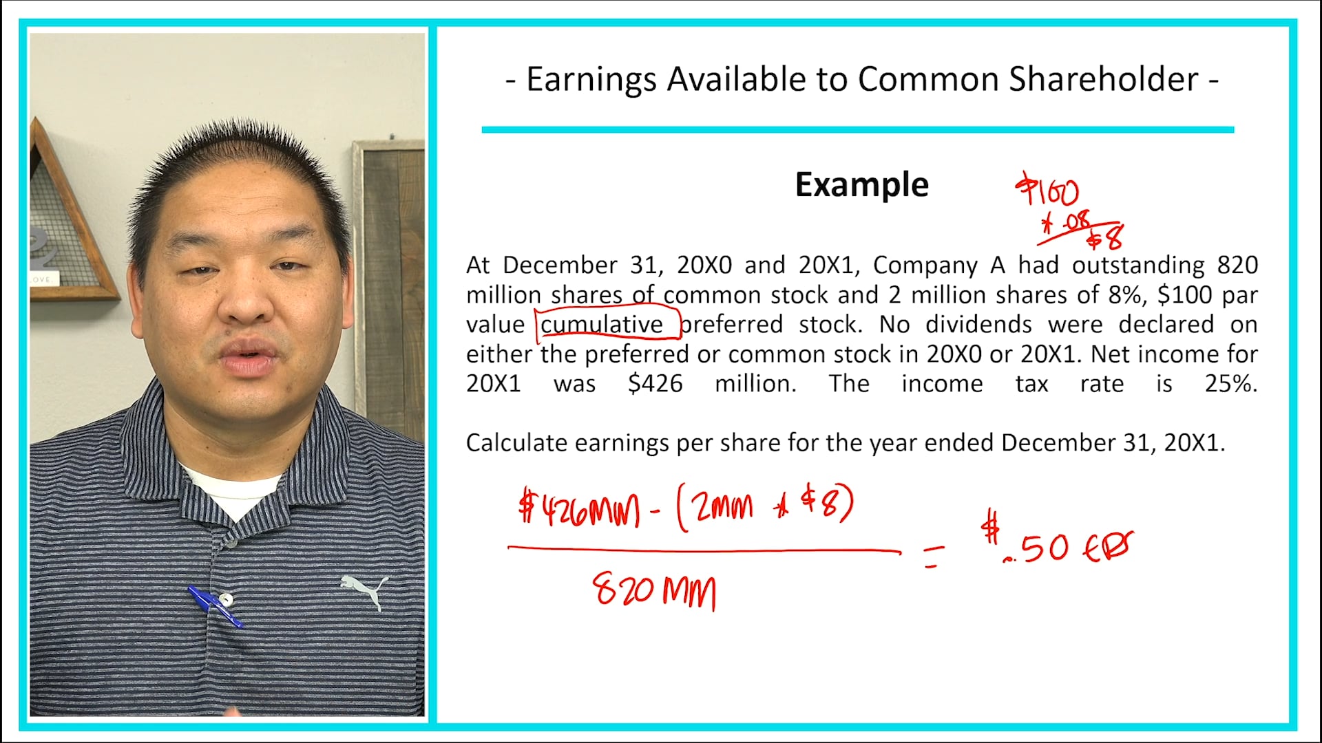Lesson 19.15 - Earnings Available to Common Shareholders