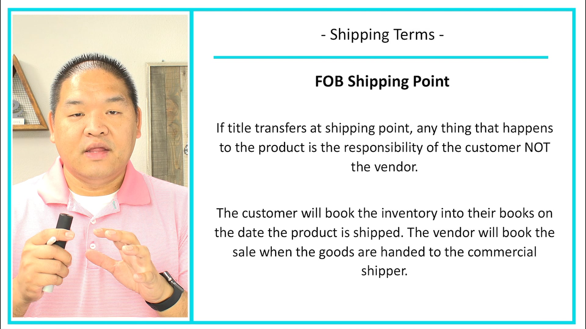 Lesson 6.9 - Shipping Terms - Transfer of Title