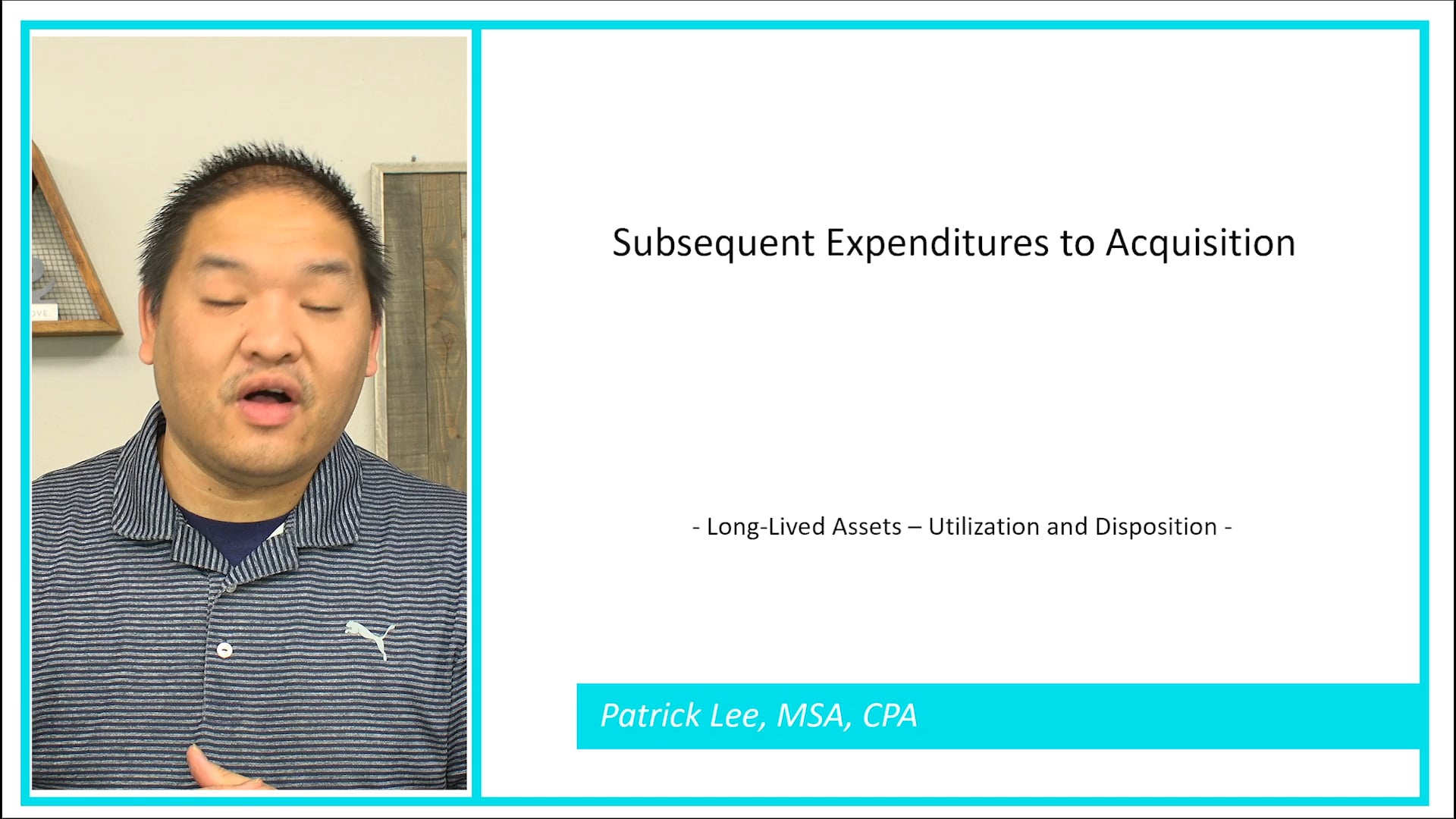 Lesson 11.15 - Subsequent Expenditure to Acquisition