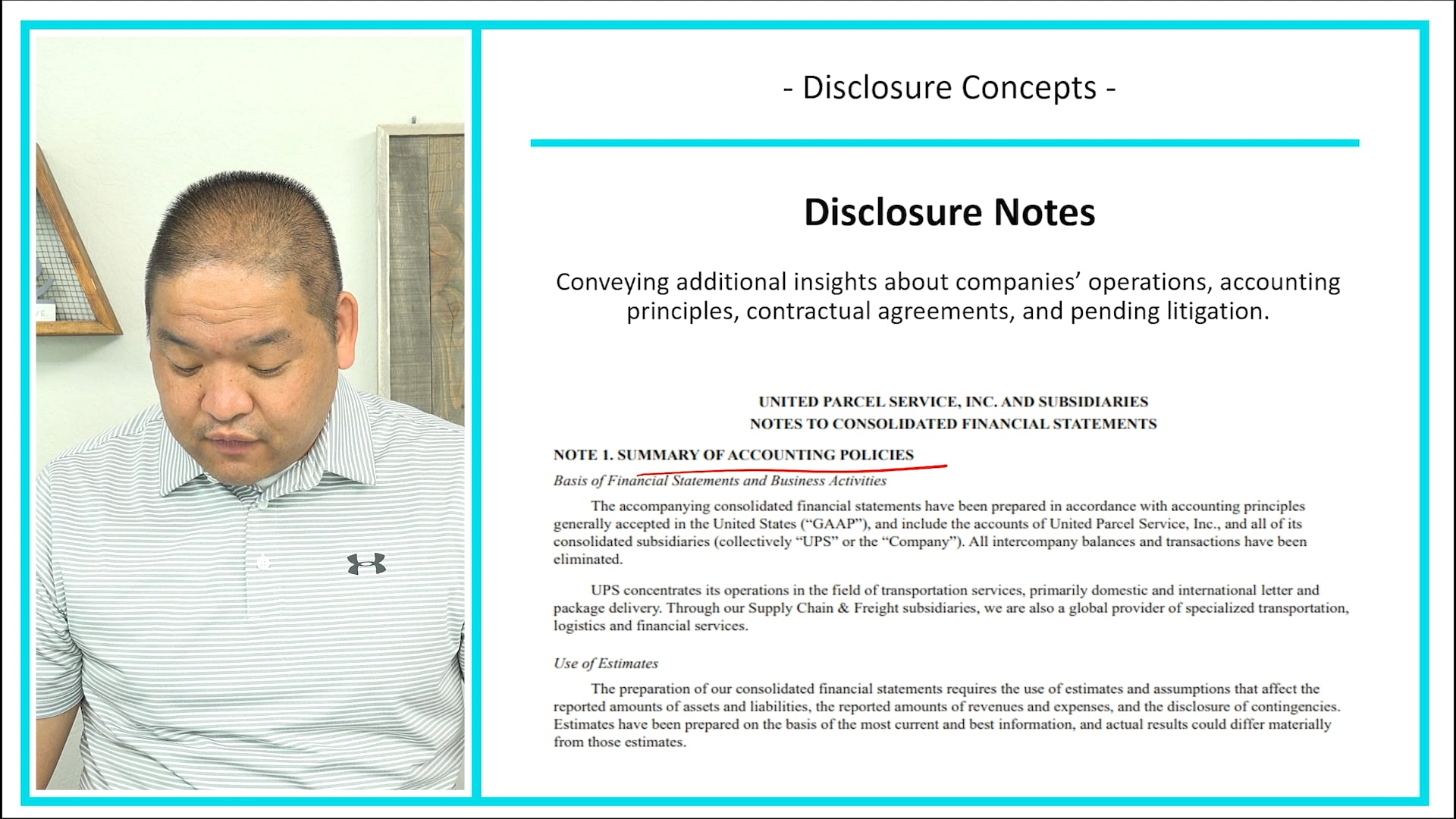 Lesson 1.15 - Disclosure Concepts