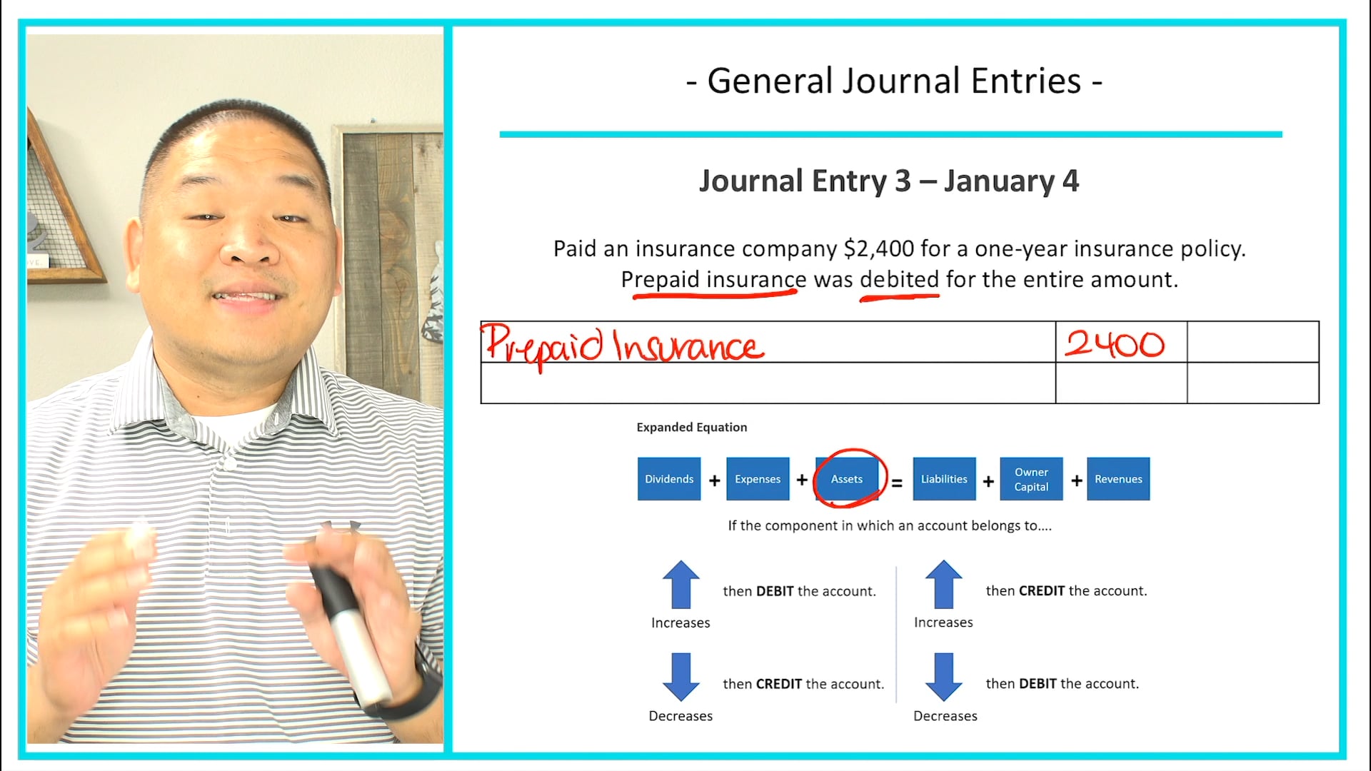 Lesson 2 - Prepare the General Journal Entries - Part A - Entries 1 - 6