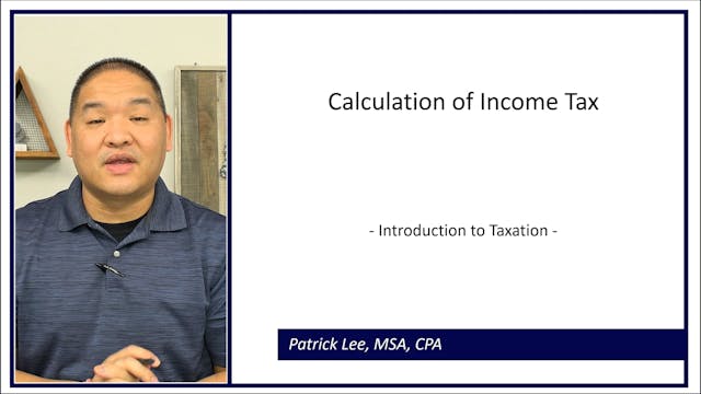 Lesson 1.3 - Calculation of Income Tax