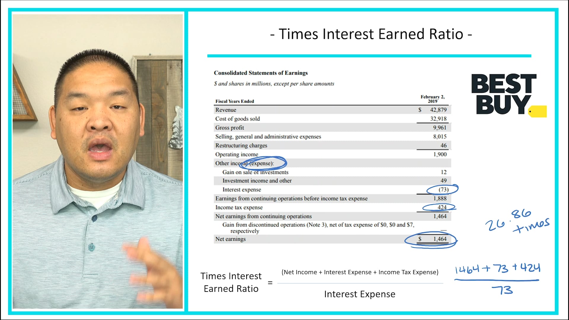 Lesson 10.15 - Ratio Analysis Times Interest Earned Ratio