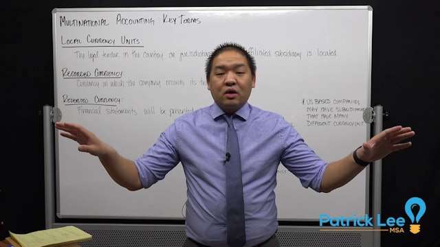 Lesson 8.9 - Multinational Accounting - Key Terms