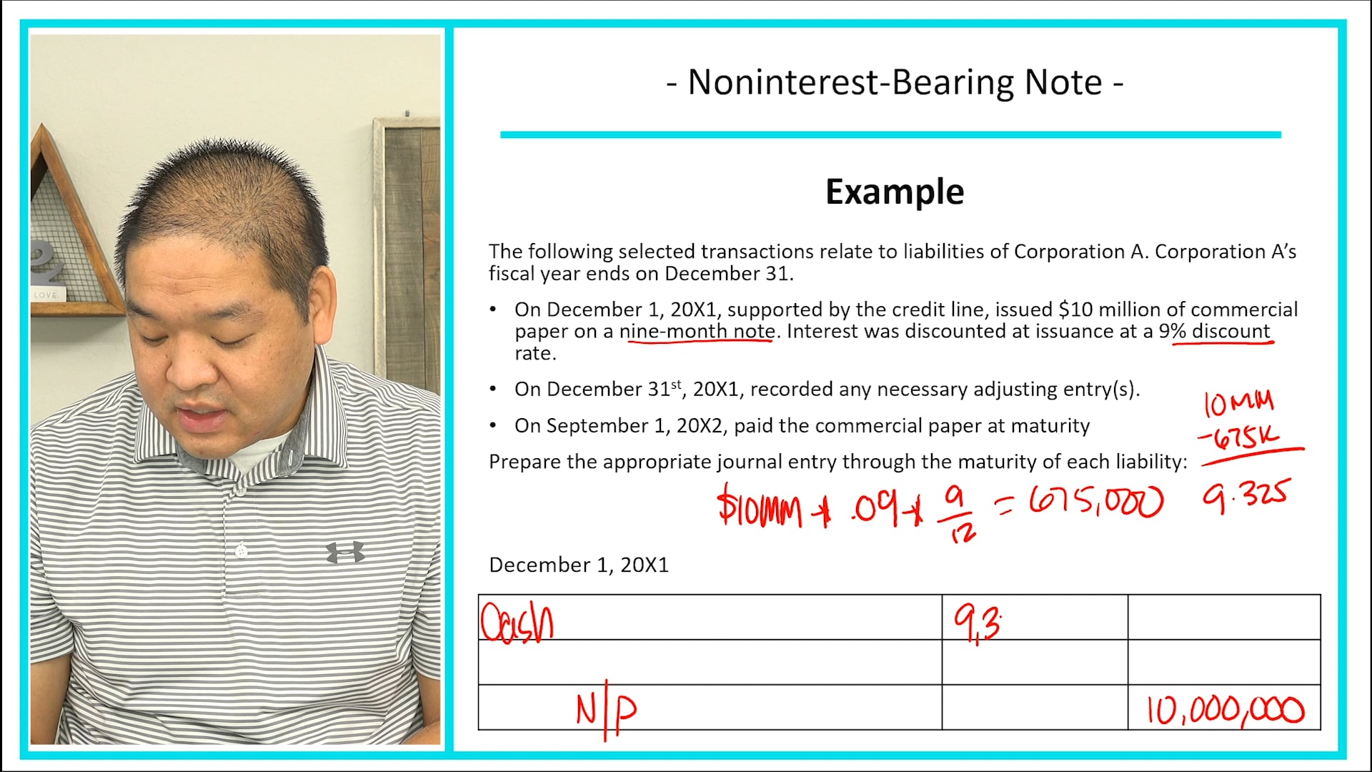 Lesson 13.4 - Noninterest-Bearing Notes