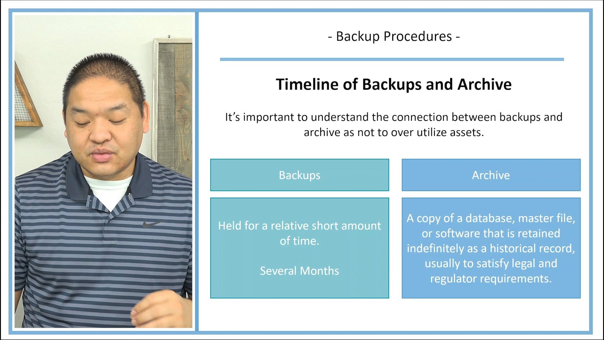 Lesson 9.12 - Backup Procedures
