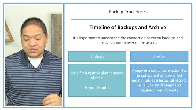 Lesson 9.12 - Backup Procedures