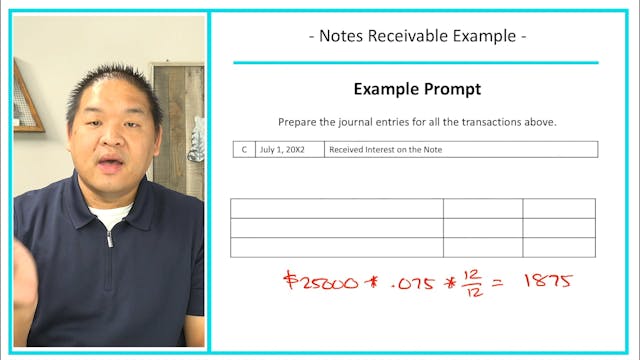 Lesson 8.12 - Notes Receivables Example