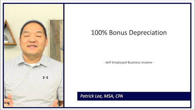 Lesson 6.14 - 100 Percent Bonus Depre...