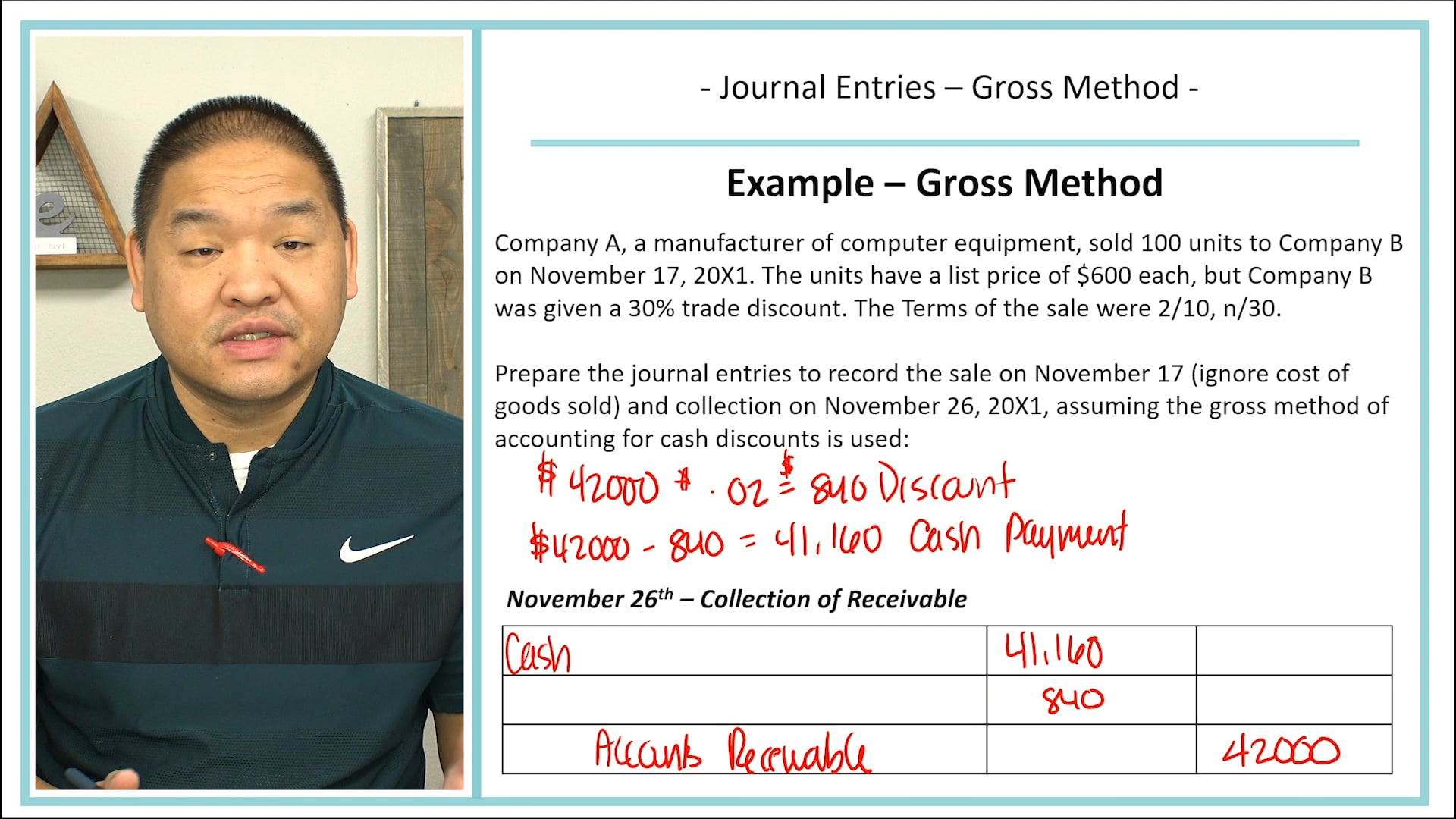 Lesson 7.8 - Journal Entries - Gross Method