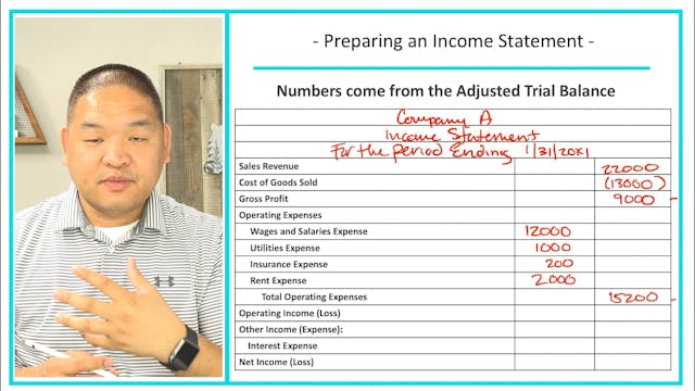 Lesson 9 - Preparing an Income Statement