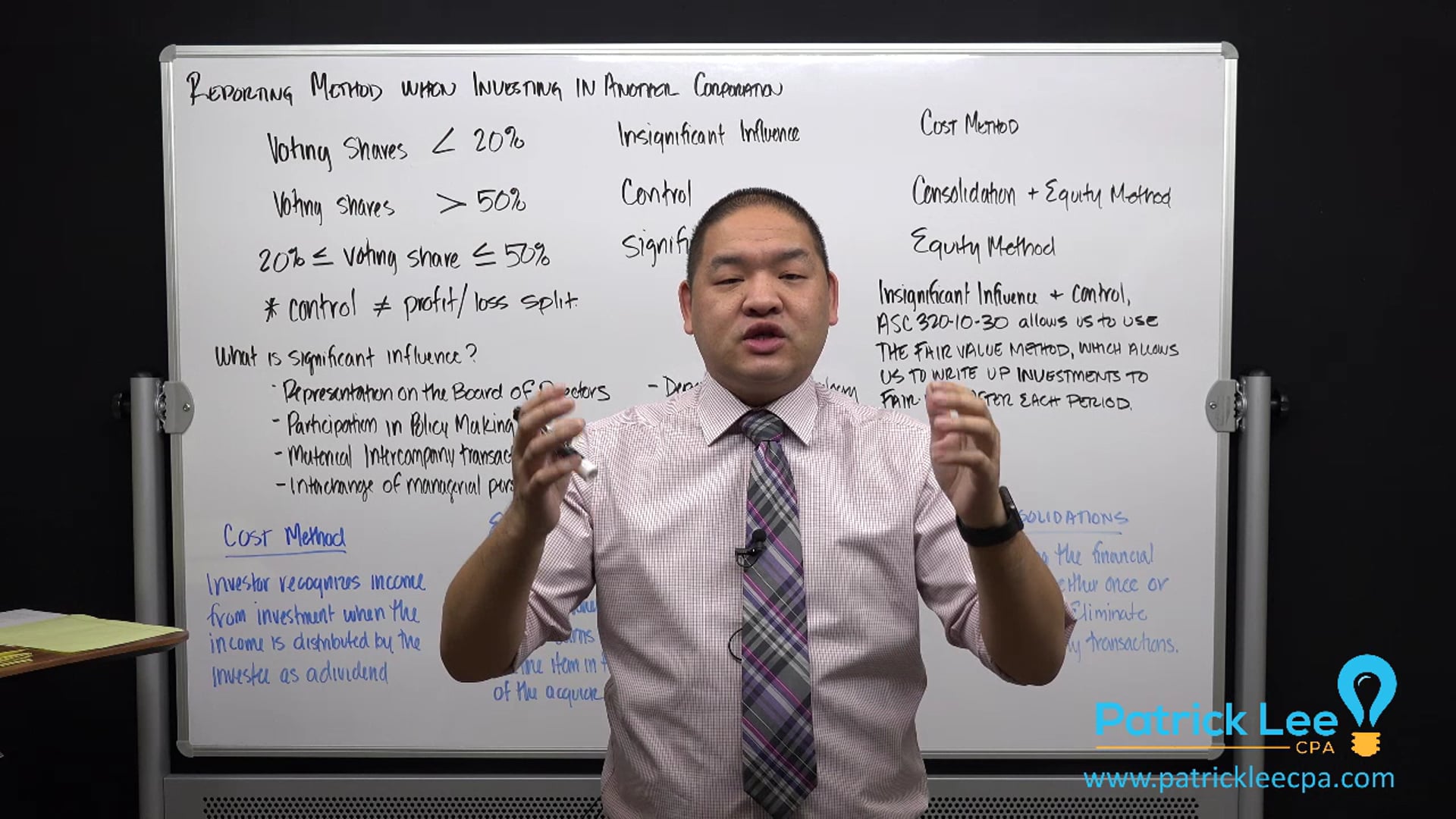 Lesson 2.1 - Reporting Method when Investing in Another Corporation