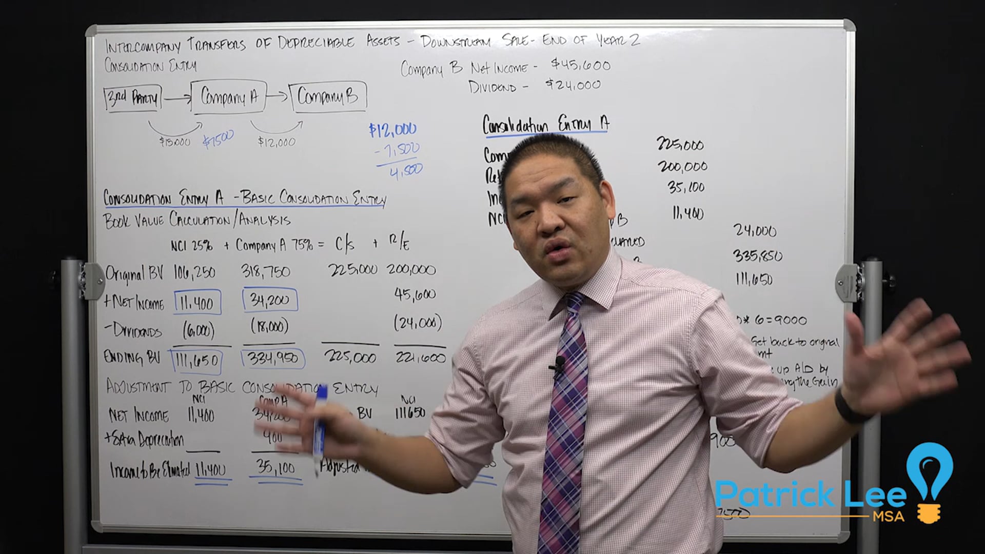 Lesson 7.11 - Intercompany Transfers of Assets - Downstream Sale - End of Year 2