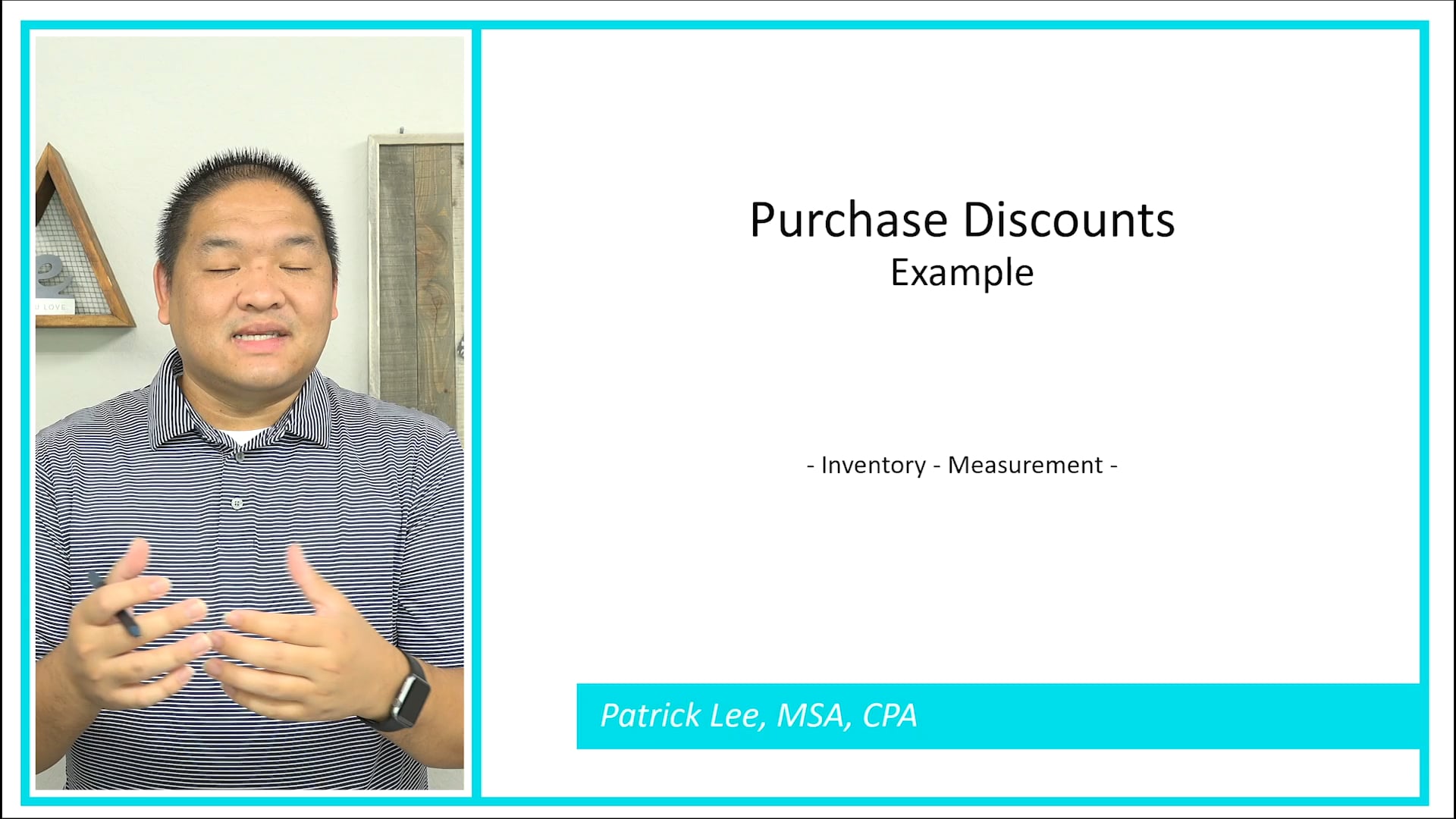 Lesson 8.10 - Purchase Discounts Example