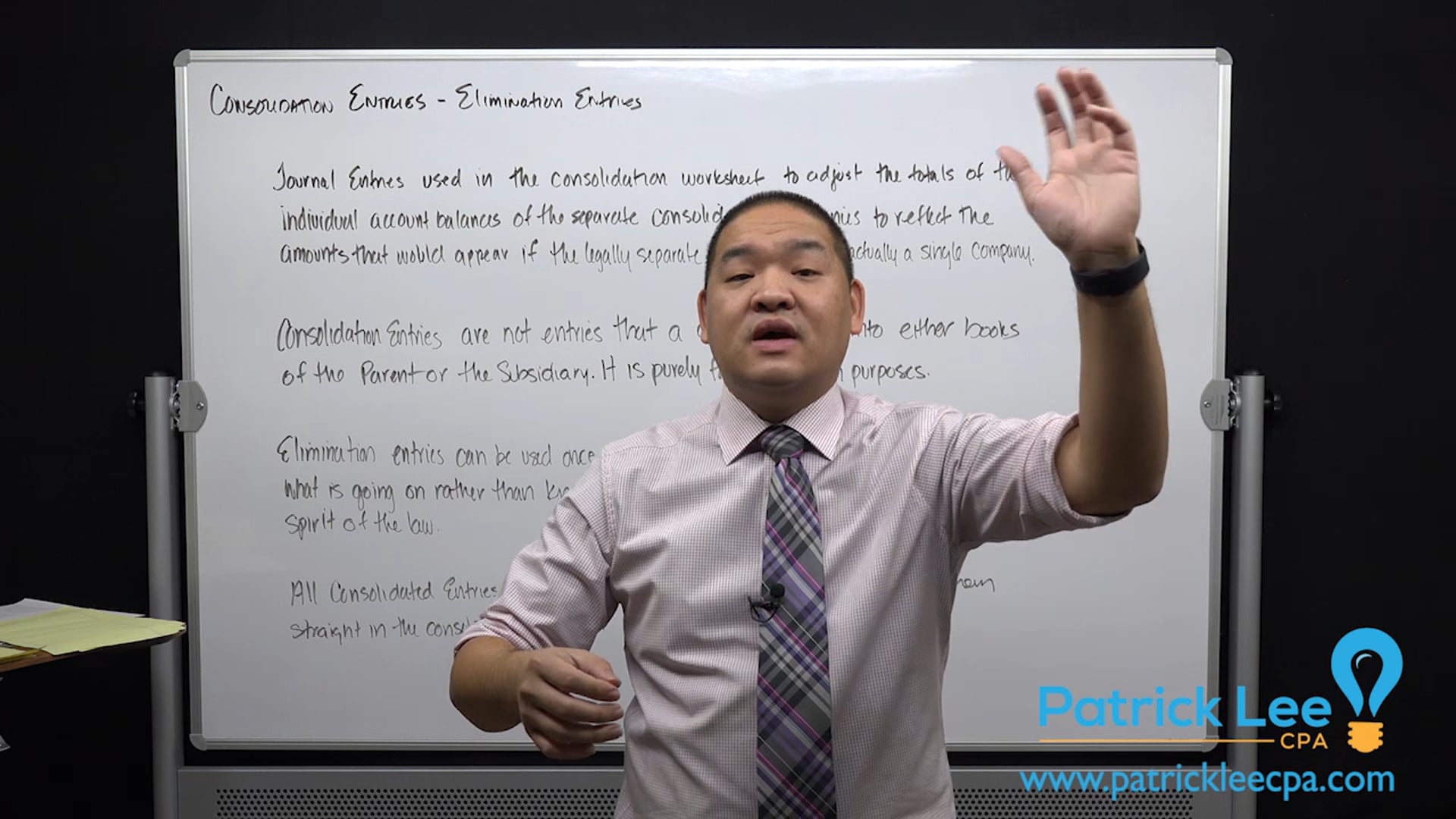 Lesson 2.8 - Consolidations - Overview of Elimination Entries