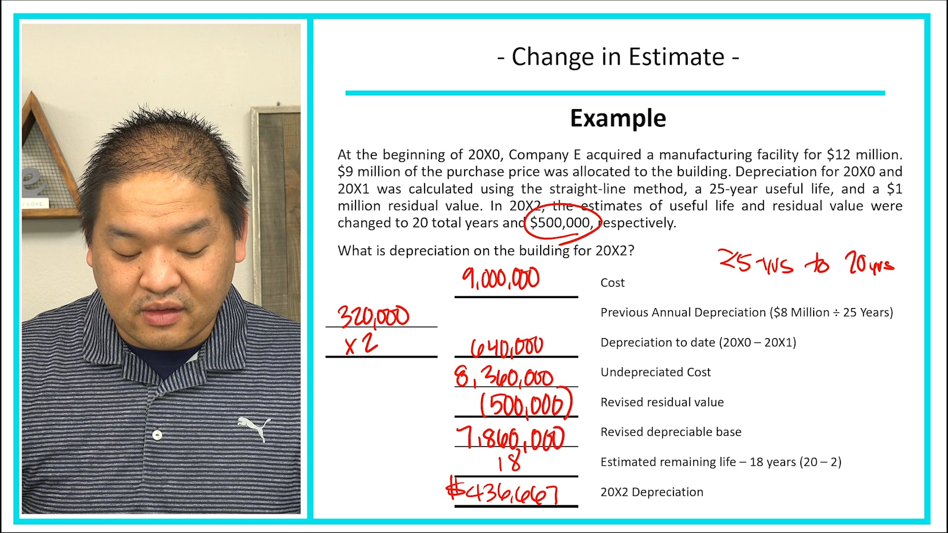 Lesson 11.10 - Change in Estimate