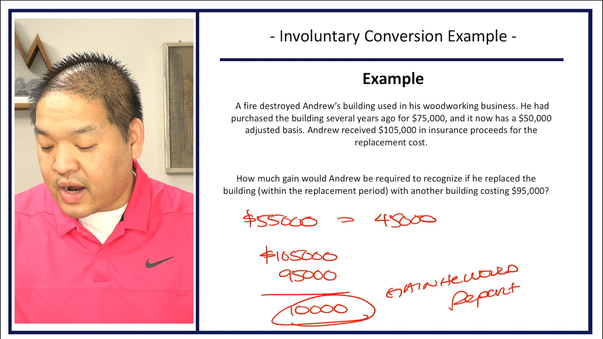Section 11.5 - Involuntary Conversion Example