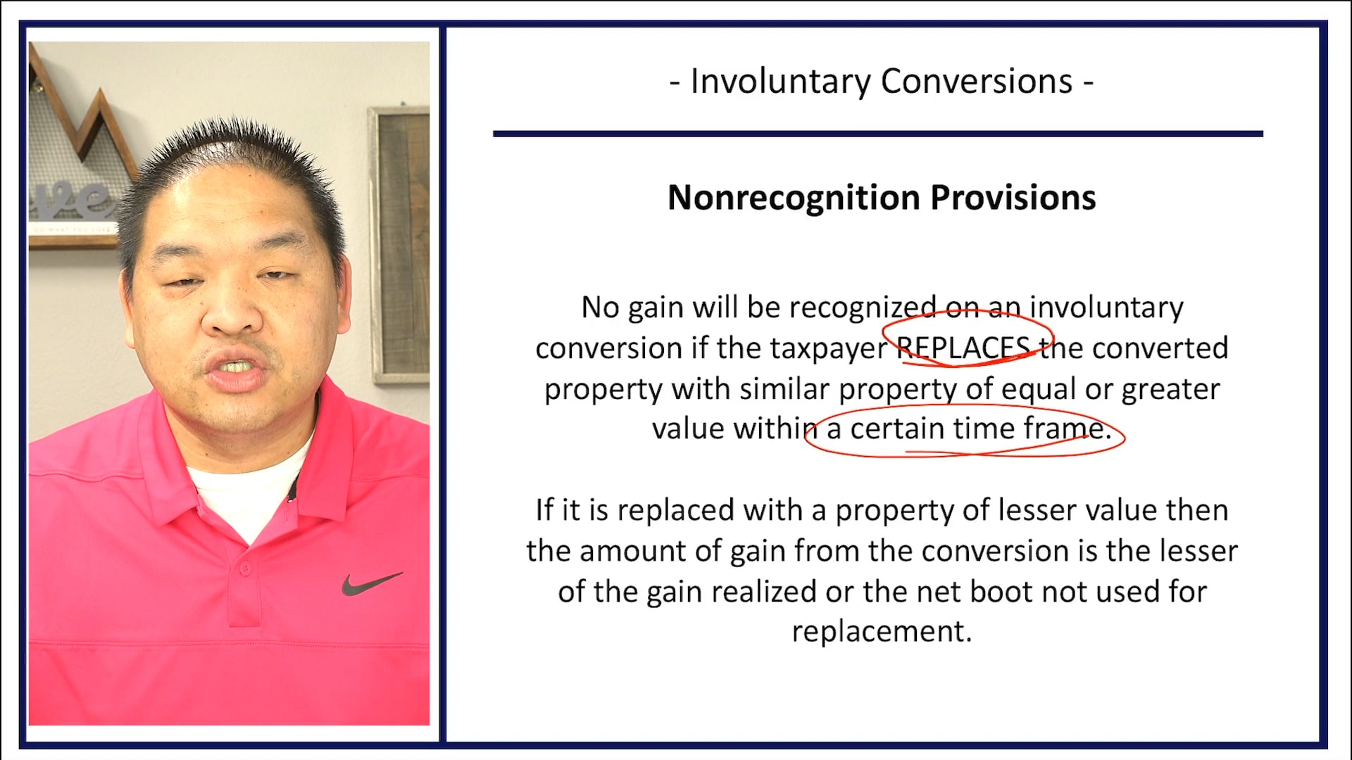 Section 11.3 - Involuntary Conversions
