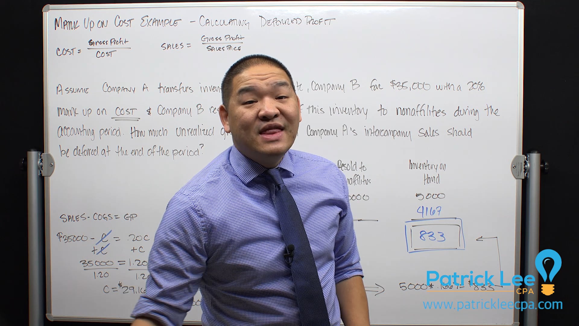 Lesson 6.5 - Example - Mark Up On Cost - Deferred Profit