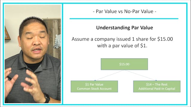 Lesson 11.3 - Par Value vs No-Par Value