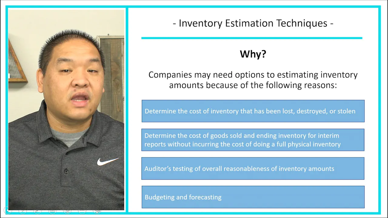 Lesson 9.6 - Inventory Estimation Techniques - Patrick Lee, MSA