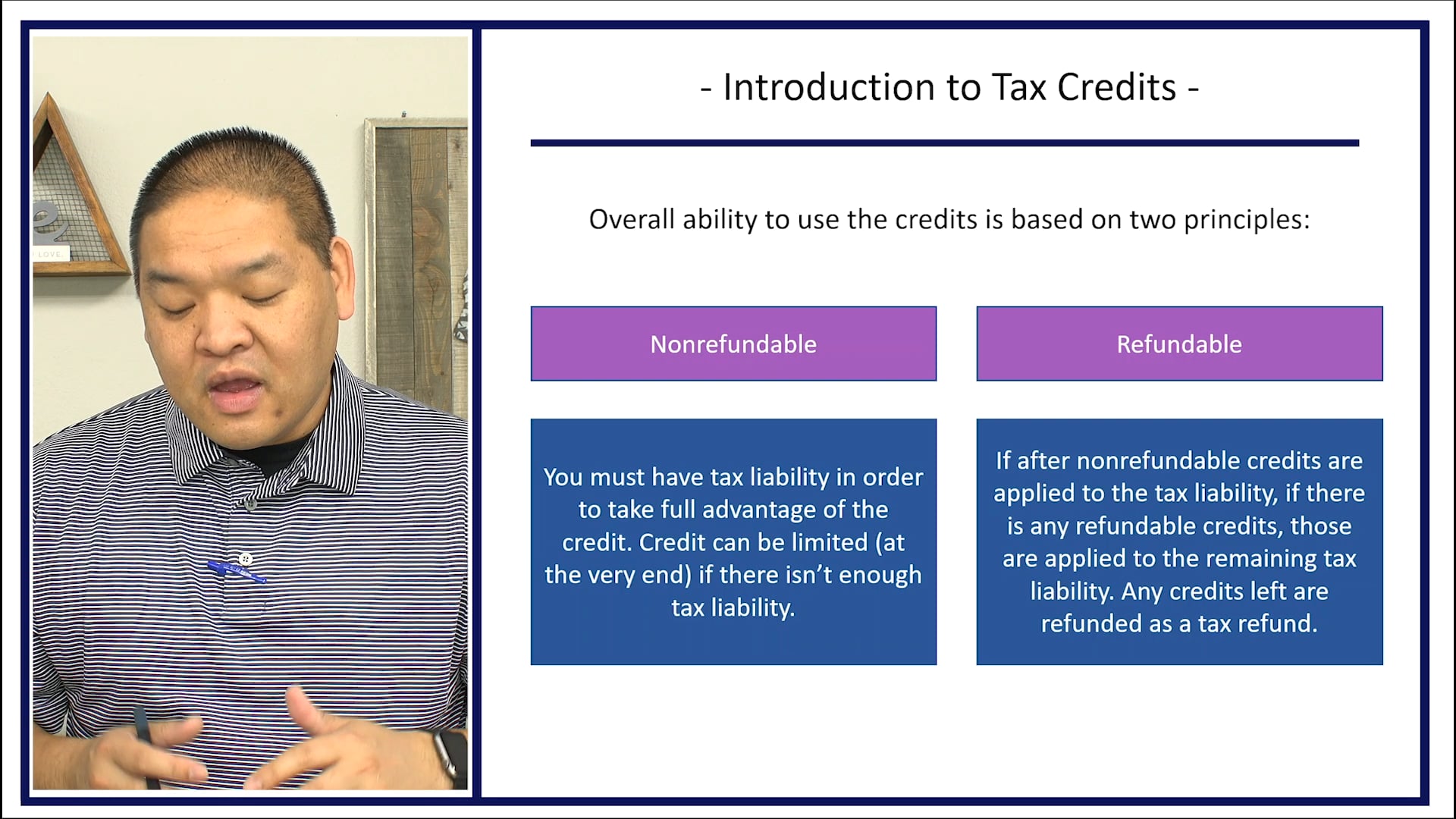 Section 9.1 - Introduction to Tax Credits