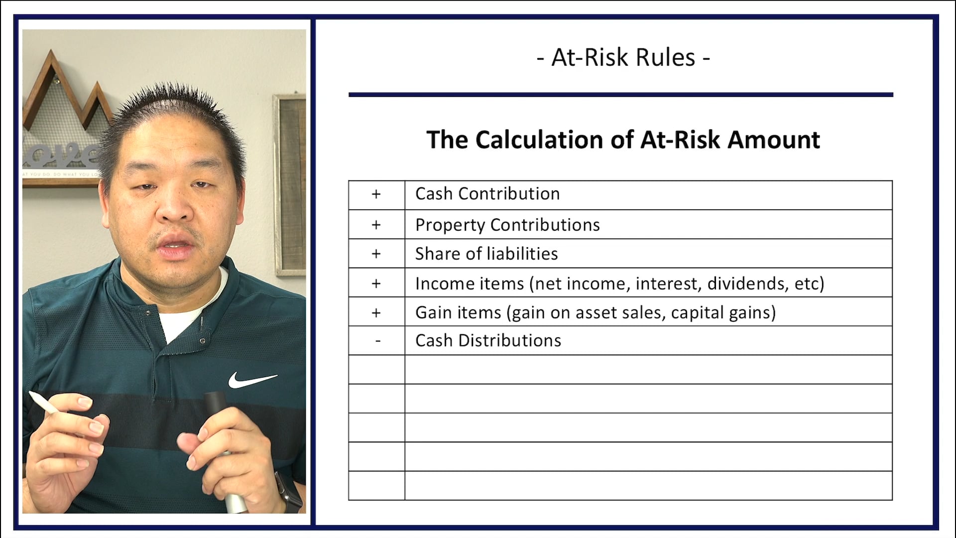 Section 12.2 - At-Risk Rules