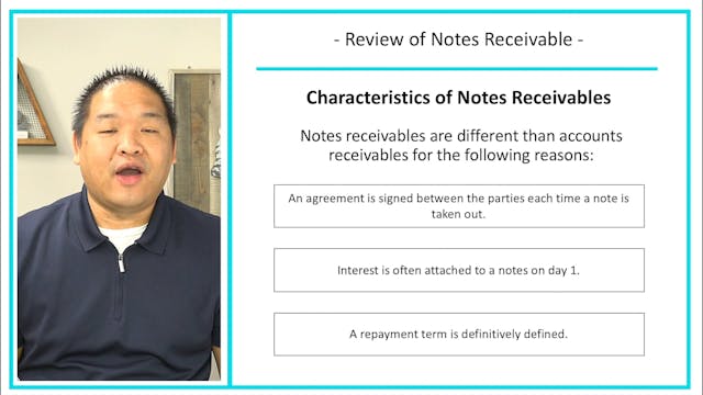 Lesson 8.10 - Review of Note Receivables