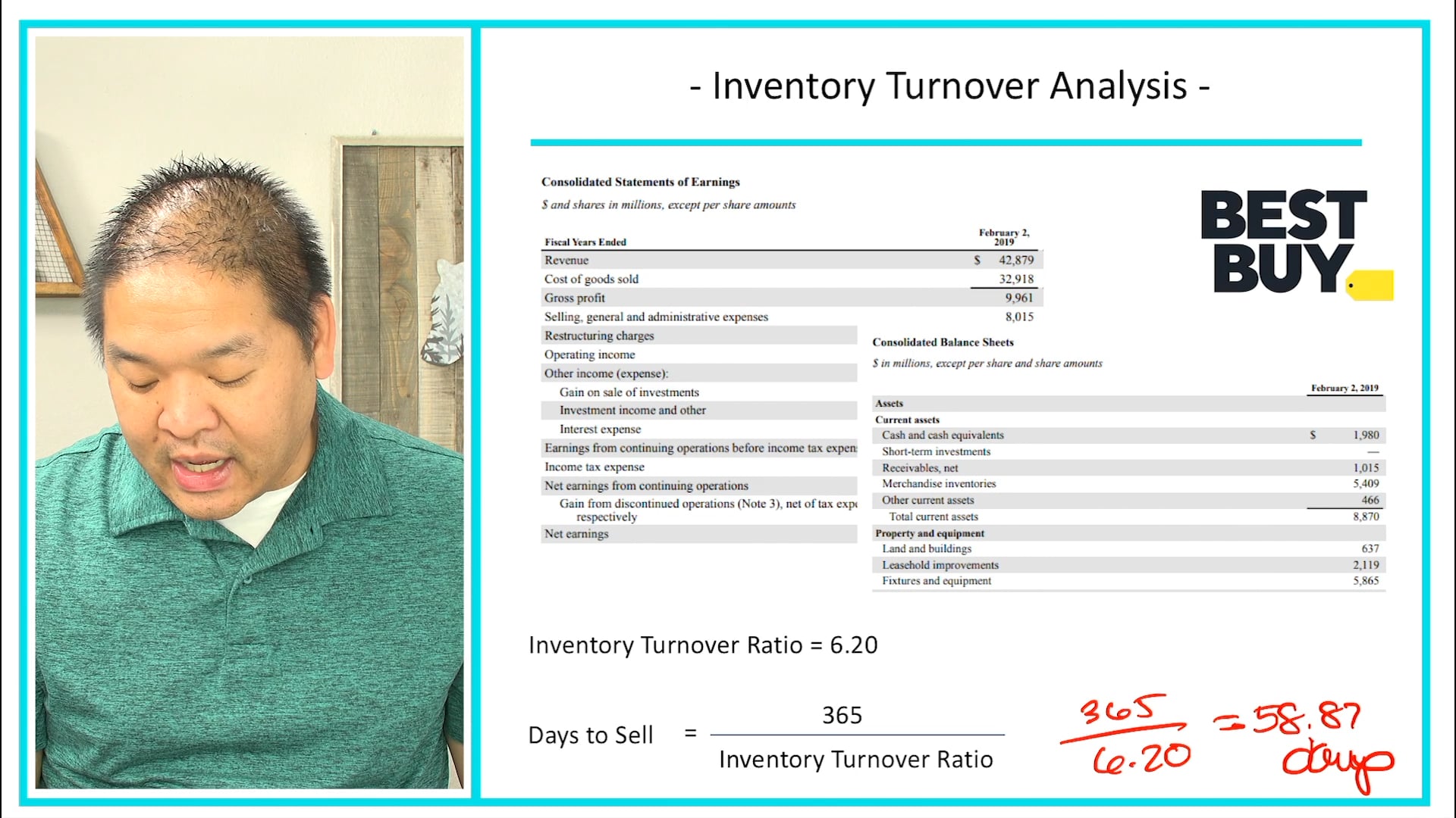 Lesson 7.15 - Ratio Analysis - Inventory Turnover - Days to Sell