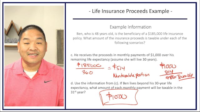 Section 3.9 - Life Insurance Proceeds...