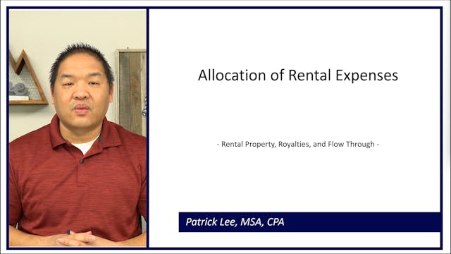 Lesson 8.5 - Allocation of Rental Exp...