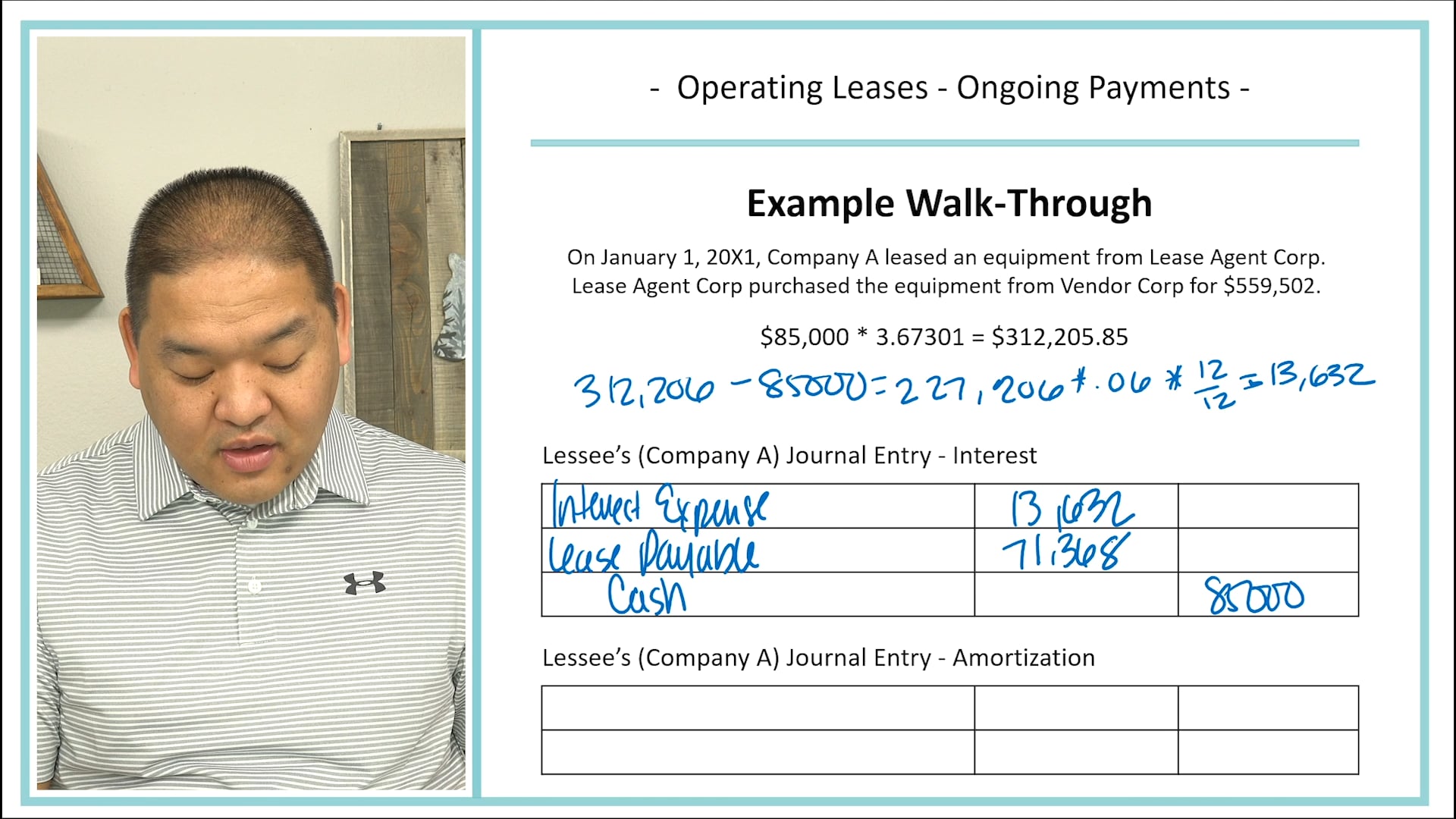 Lesson 15.9 - Operating Lease - Recording - Ongoing Payments