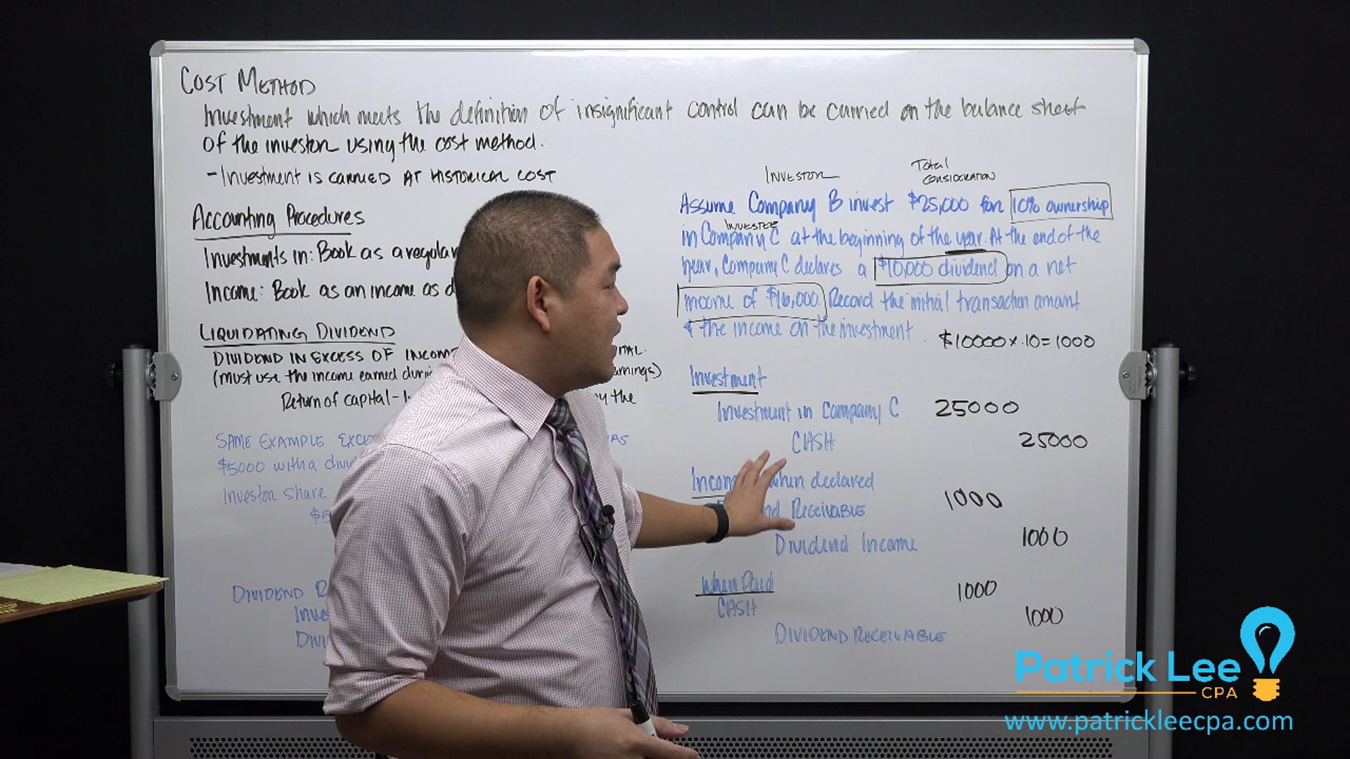 Lesson 2.2 - The Cost Method - Introduction and Example
