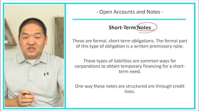 Lesson 13.2 - Open Accounts and Notes