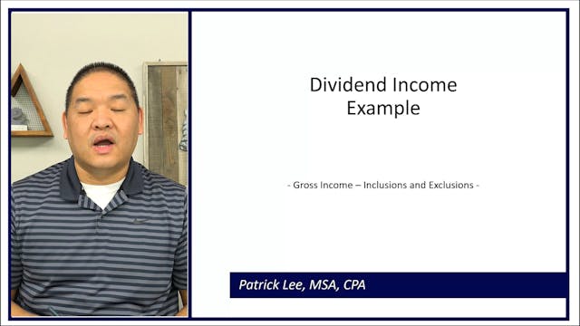 Lesson 3.4 - Dividend Income - Example