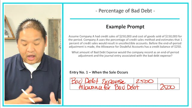 Lesson 8.6 - Percentage of Bad Debt E...