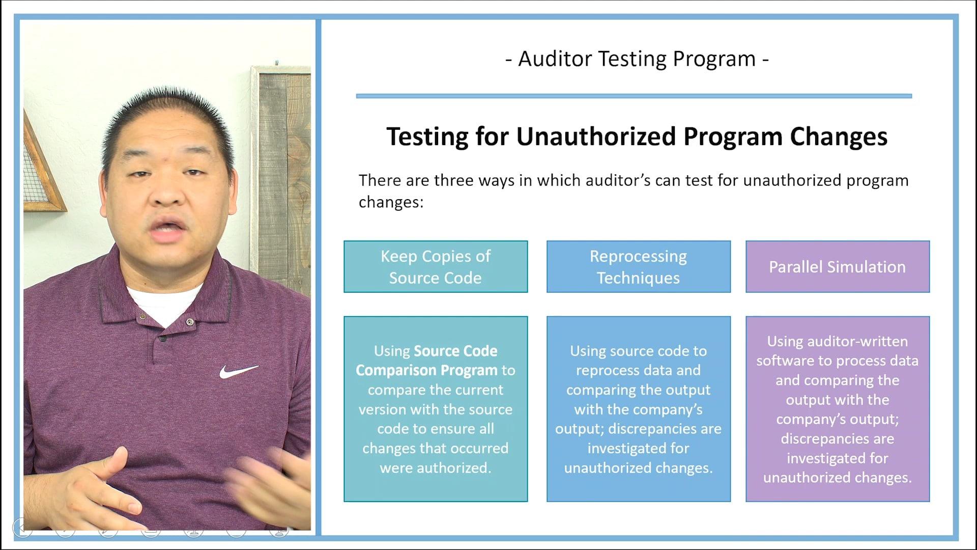 Lesson 10.12 - Auditor's Testing Programs
