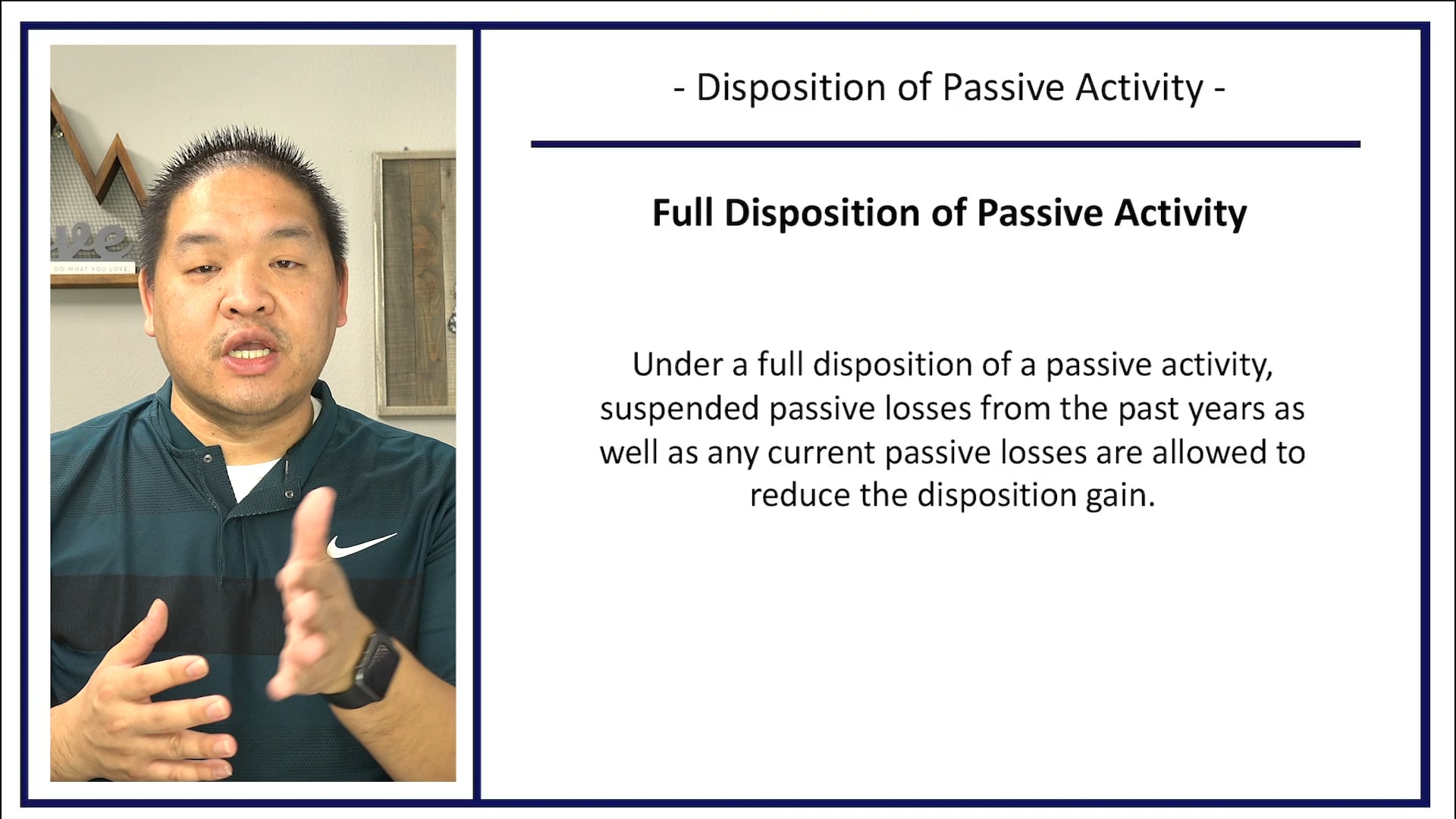 Section 12.8 - Disposition of a Passive Activity