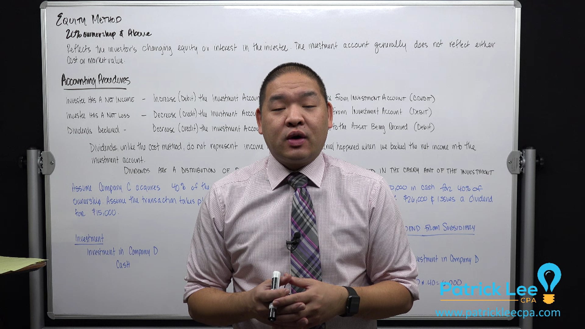 Lesson 2.4 - The Equity Method - Introduction and Example