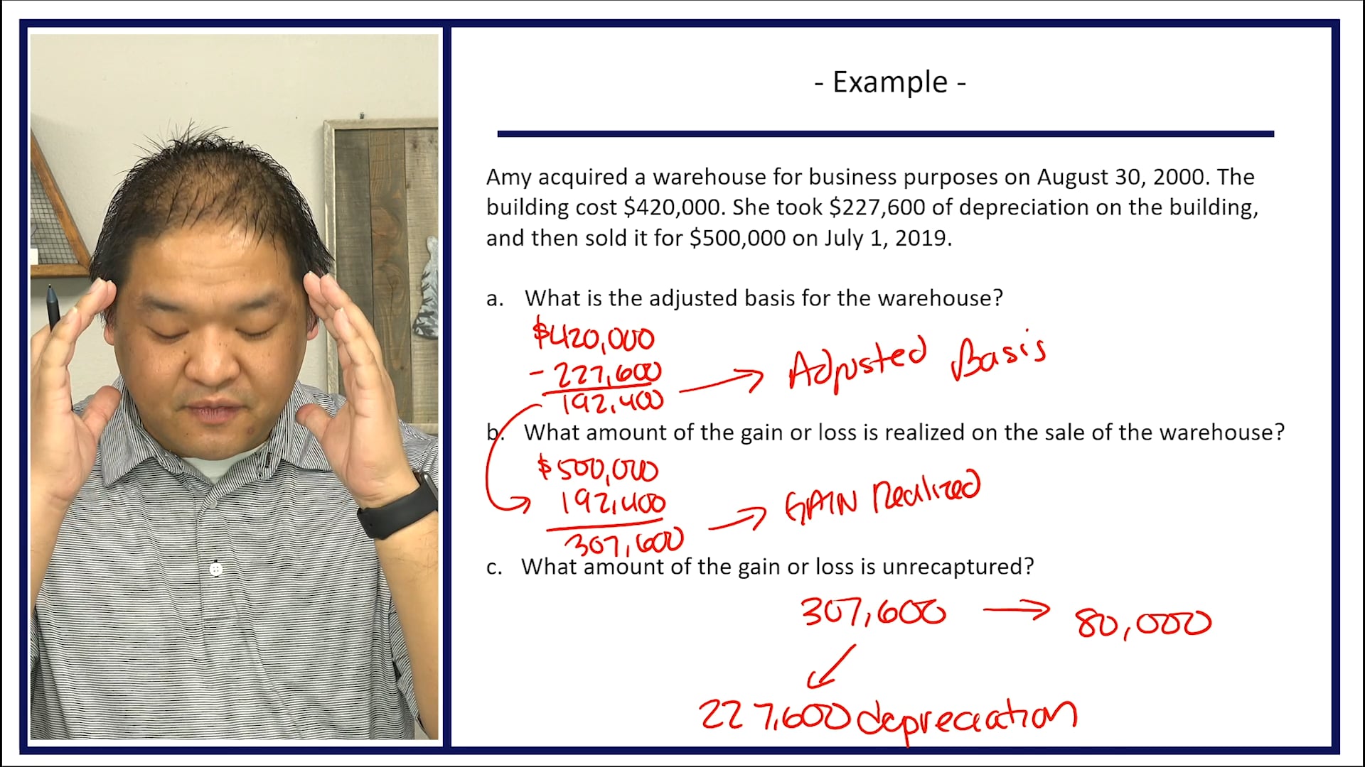 Section 7.11. - Gain or Loss of Business Property Example